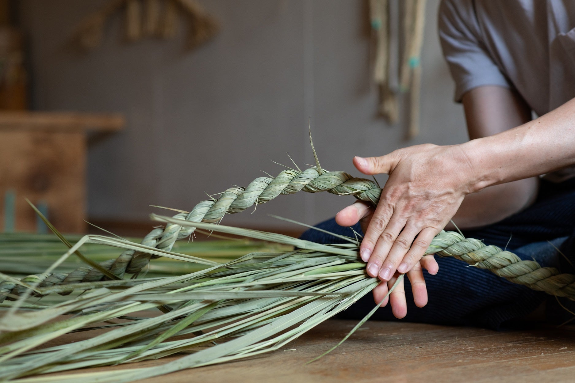 年末・年始SALE 藁スツール　剥離 わら細工たくぼ展』～「うすき皿山」夏の特別展示とワークショップ