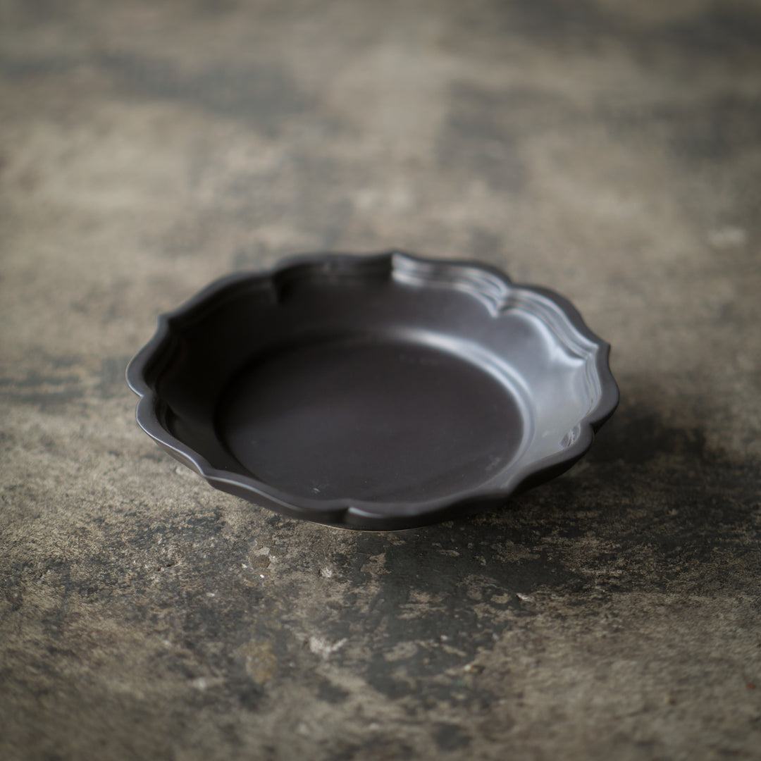 TIME & STYLE 溜塗 - 稜花皿 TABLEWARE - 漆器