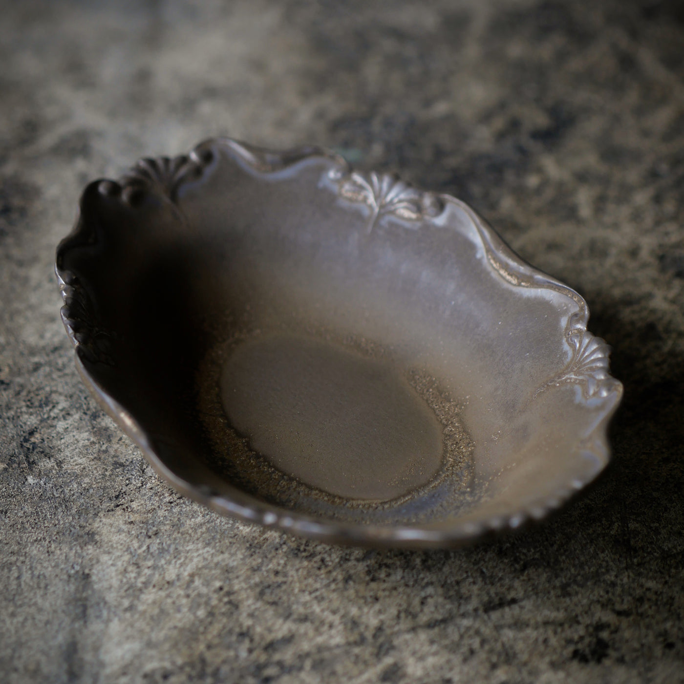 金彩釉　オーバルボウル