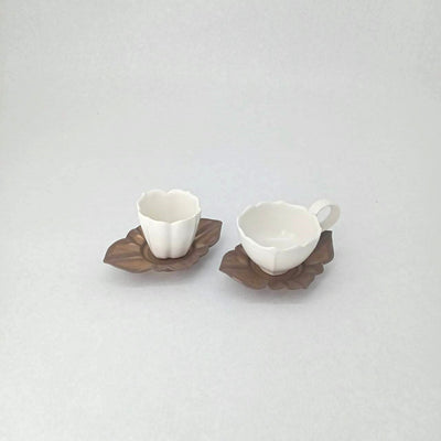 金彩釉　稜花エスプレッソカップ　ソーサー